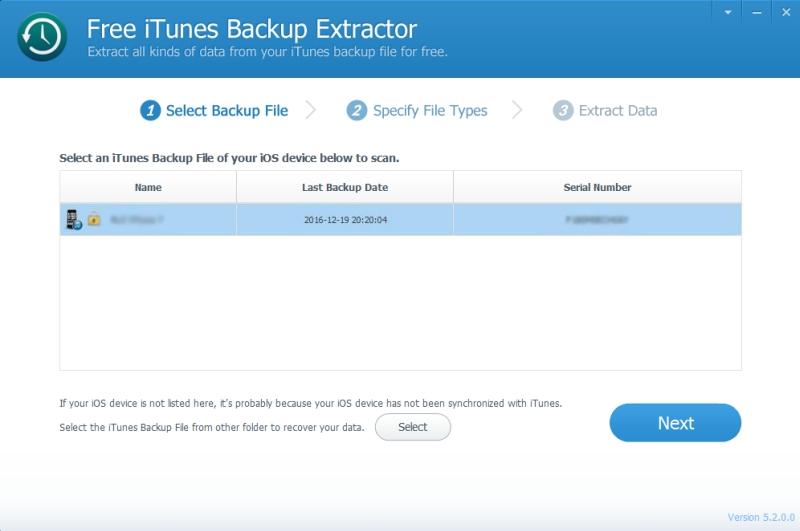 iTunesBackupExtractor,数据提取.